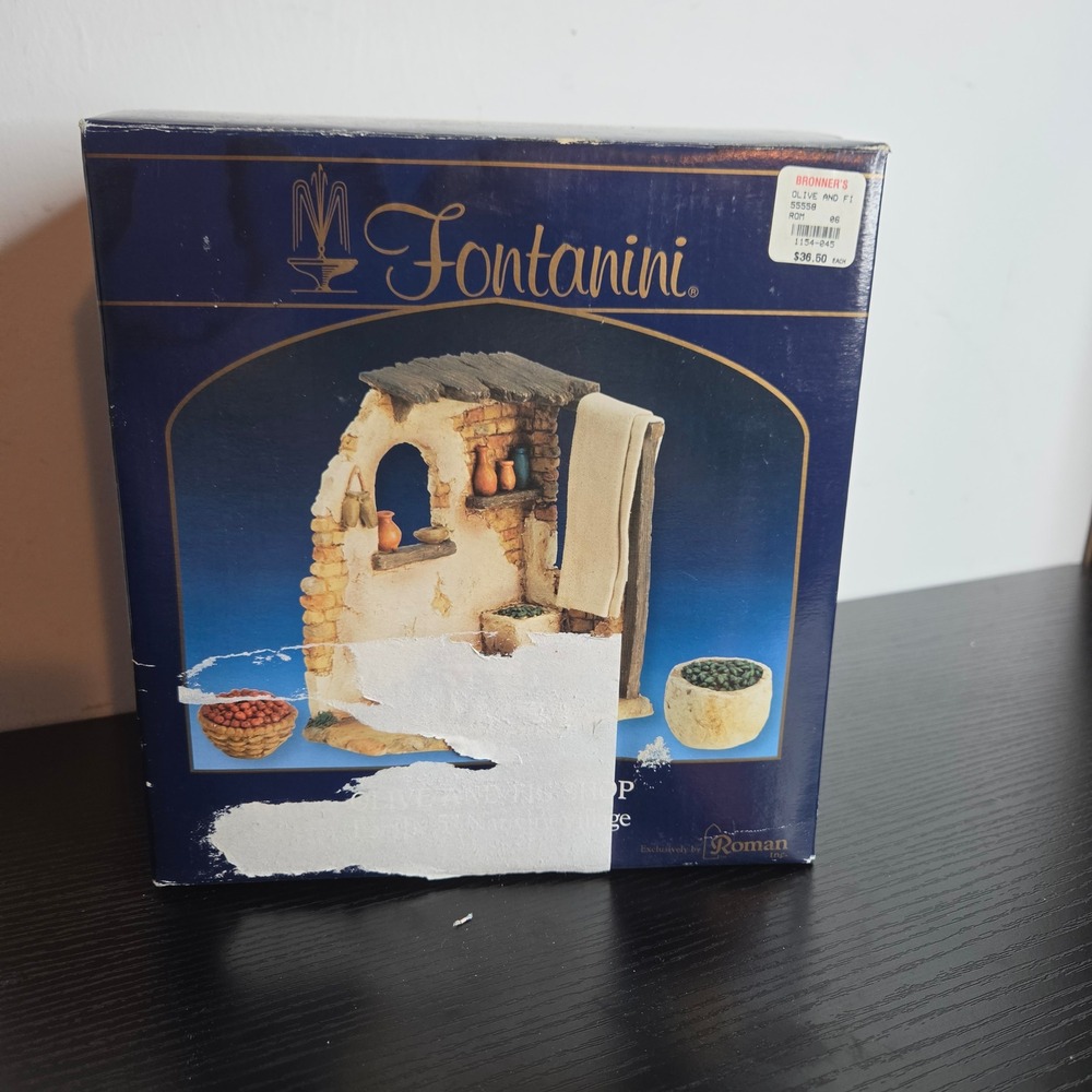 Fontanini Olive and Fig Shop 55558 Roman Inc Nativity Village 5 Inch Scale 2010
